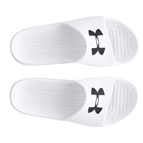 Under Armour Unisex UA Core PTH Slides - White / Black