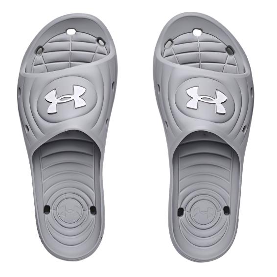 Under Armour Men's UA Locker IV Slides - Mod Gray / White