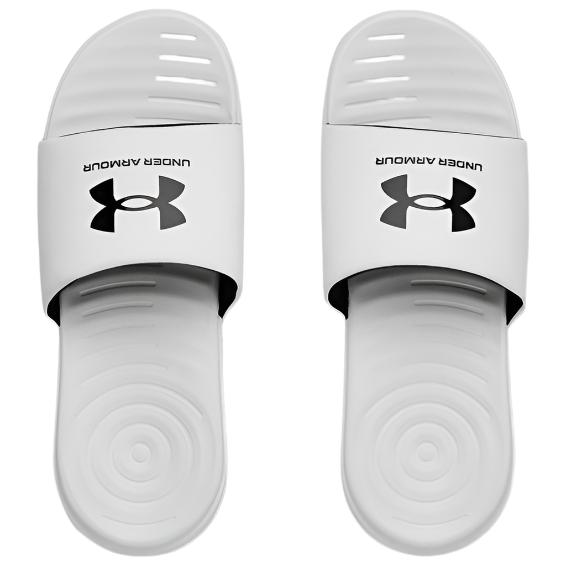 Under Armour Men's UA Ansa Fixed Slides - White / Black