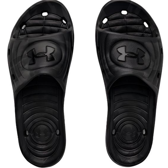 Under Armour Men's UA Locker Camo Slides - Black / Jet Gray