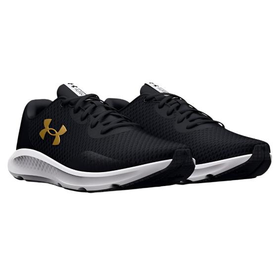 Under Armour Men's UA Charged Pursuit 3 Running Shoes - Black / Metallic Gold