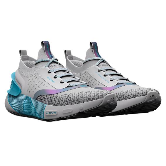 Under Armour Unisex UA HOVR Phantom 3 Storm Running Shoes - Mod Gray / Blue Surf