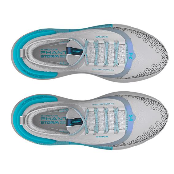 Under Armour Unisex UA HOVR Phantom 3 Storm Running Shoes - Mod Gray / Blue Surf