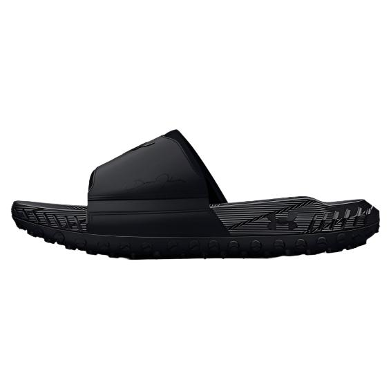 Under Armour Unisex Project Rock 3 Slides - Black / Pitch Gray