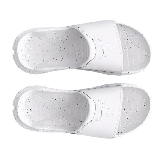 Under Armour Unisex Project Rock 3 Slides - White / Halo Gray