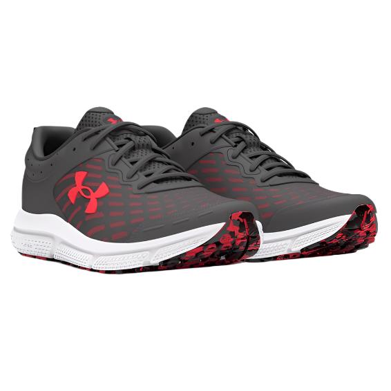 Under Armour Men's UA Charged Assert 10 Running Shoes - Castlerock / Racer Red