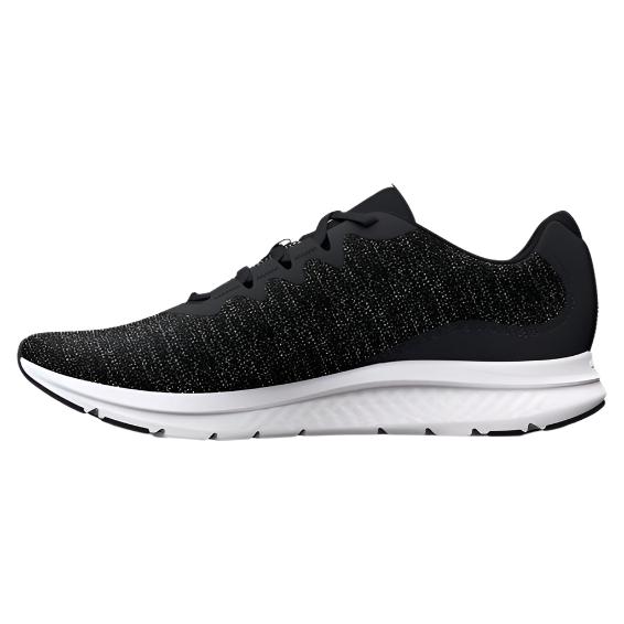 Under Armour Men's UA Charged Impulse 3 Knit Running Shoes - Black / White