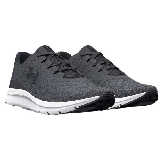 Under Armour Men's UA Charged Impulse 3 Knit Running Shoes - Pitch Gray / Black