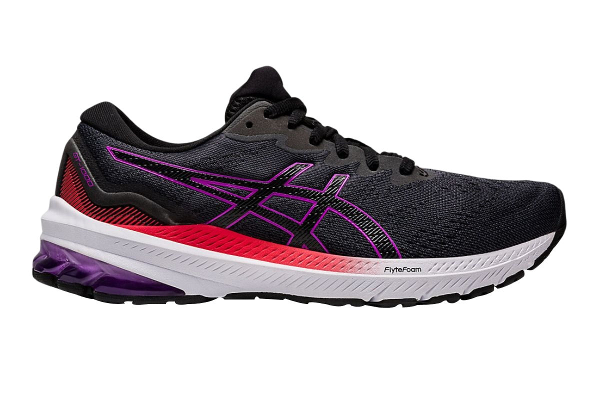 ASICS Women's GT-1000 11 Running Shoes - Black/Orchid