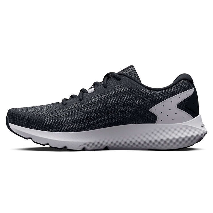 Under Armour Mens Charged Rogue 3 Knit Running Shoes - Black/White