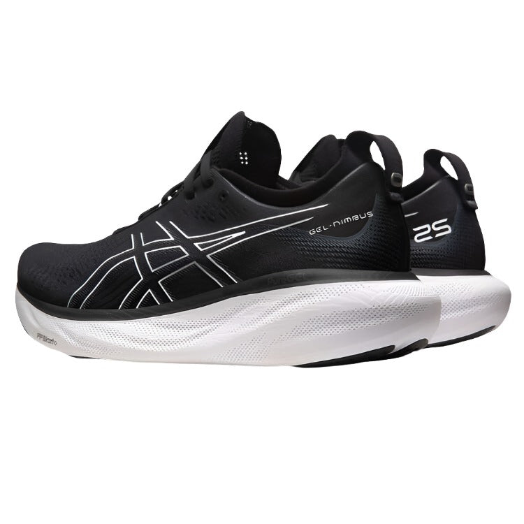 Asics GEL Nimbus 25 2E Mens Running Shoes - Black/Silver