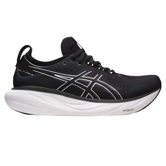 Asics GEL Nimbus 25 2E Mens Running Shoes - Black/Silver