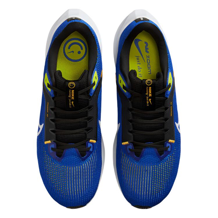 Nike Mens Air Zoom Pegasus 40 Running Shoes - Blue/Yellow