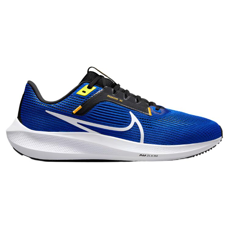 Nike Mens Air Zoom Pegasus 40 Running Shoes - Blue/Yellow