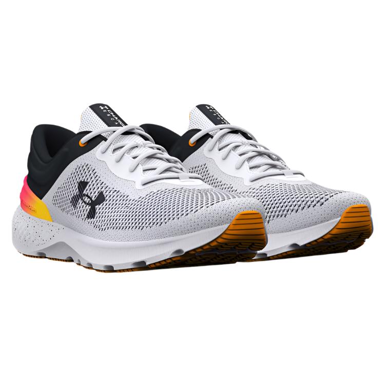 Under Armour Mens Charged Escape 4 Knit Running Shoes - White/Black