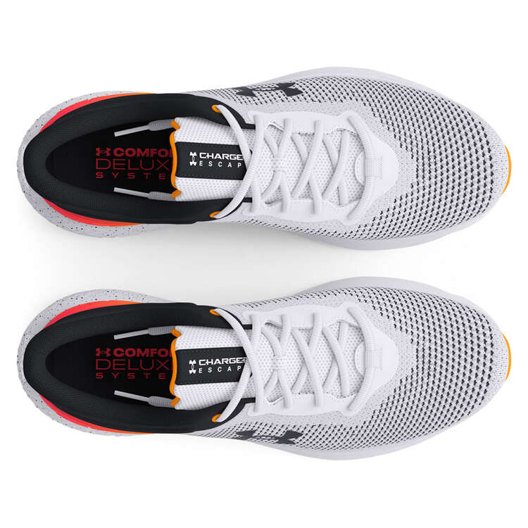 Under Armour Mens Charged Escape 4 Knit Running Shoes - White/Black