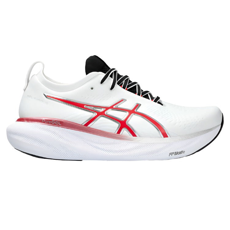 Asics GEL Nimbus 25 Anniversary Mens Running Shoes - White/Red