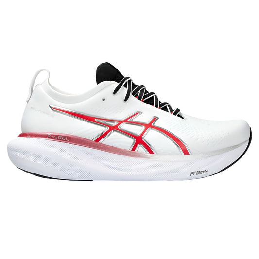 Asics GEL Nimbus 25 Anniversary Mens Running Shoes - White/Red