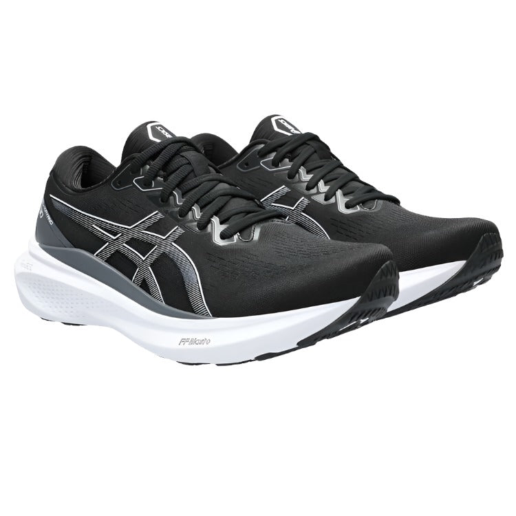 Asics GEL Kayano 30 2E Mens Running Shoes - Black/White/Grey