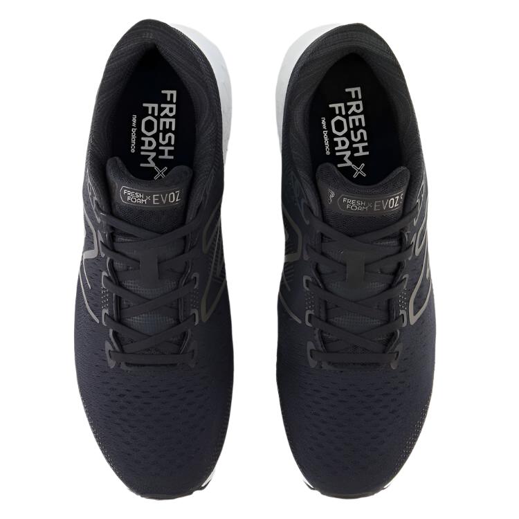 New Balance Mens Fresh Foam X Evoz V3 Running Shoes - Black/White