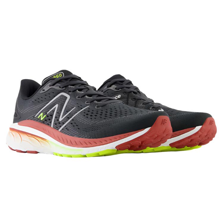 New Balance Mens Fresh Foam X 860 v13 2E Running Shoes - Black/Red