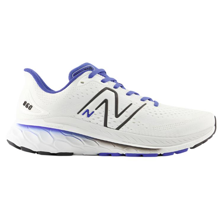 New Balance Mens Fresh Foam X 860 v13 Running Shoes - White/Blue