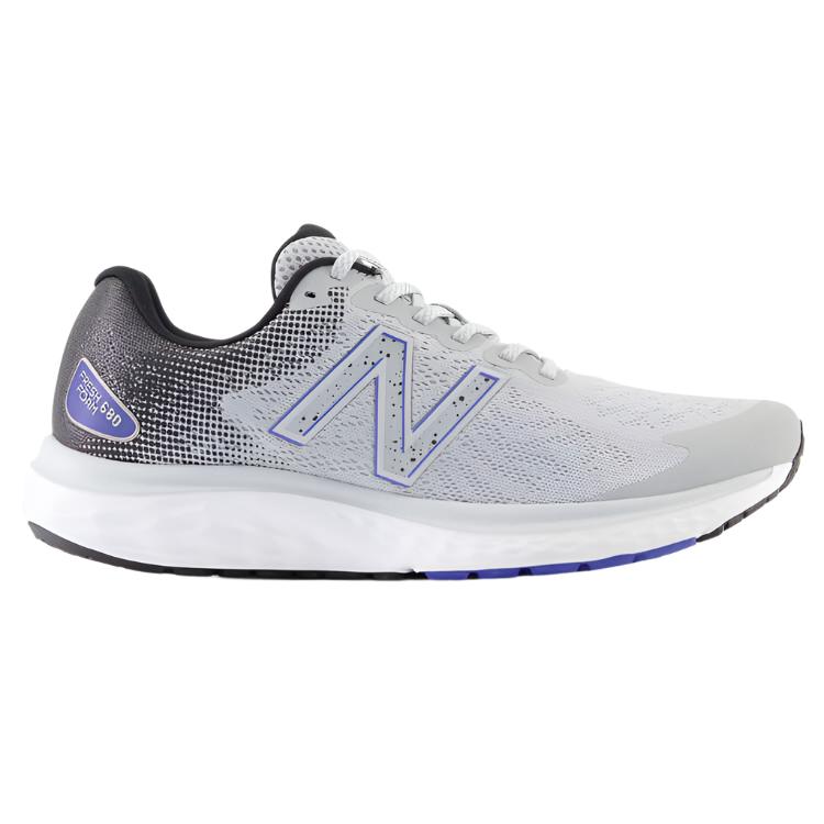 New Balance Mens 680 V7 2E Running Shoes - Grey/Blue