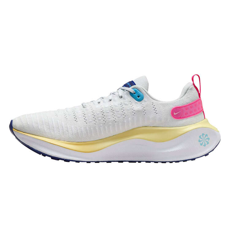 Nike Mens React InfinityRN Flyknit 4 Running Shoes - White/Pink