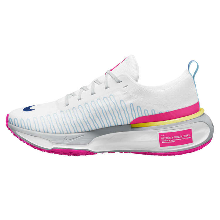 Nike Mens ZoomX Invincible Run Flyknit 3 Running Shoes - White/Pink