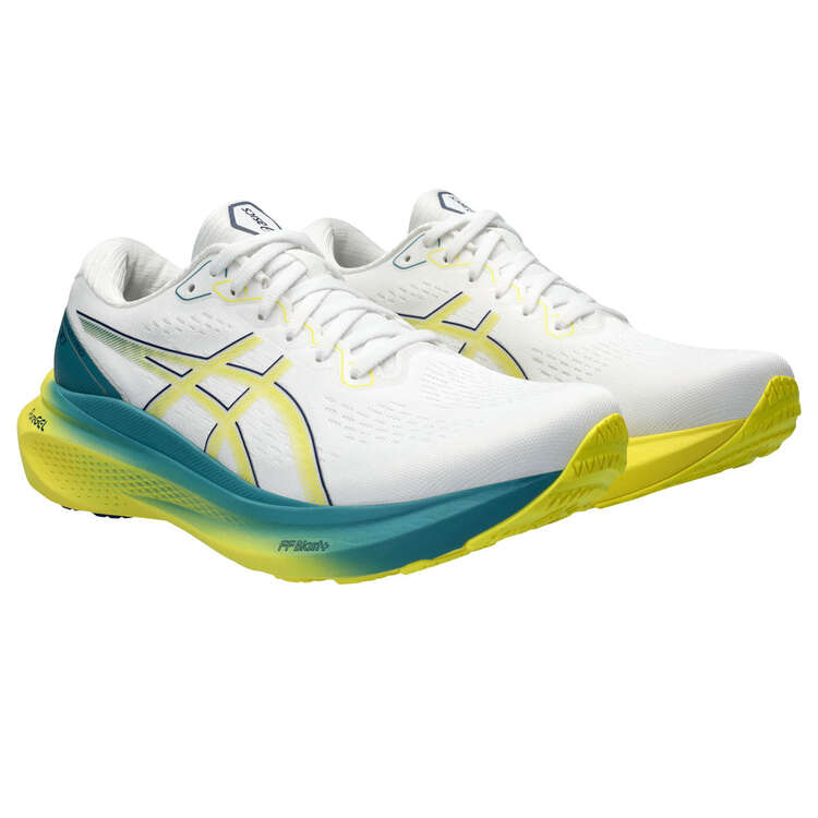 Asics GEL Kayano 30 Mens Running Shoes - White/Yellow