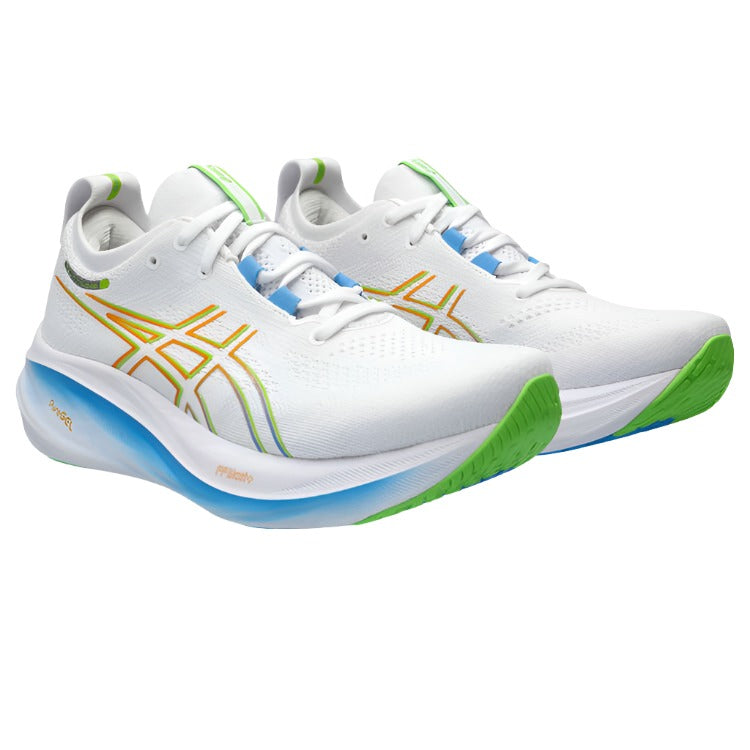 Asics GEL Nimbus 26 Mens Running Shoes - White/Blue