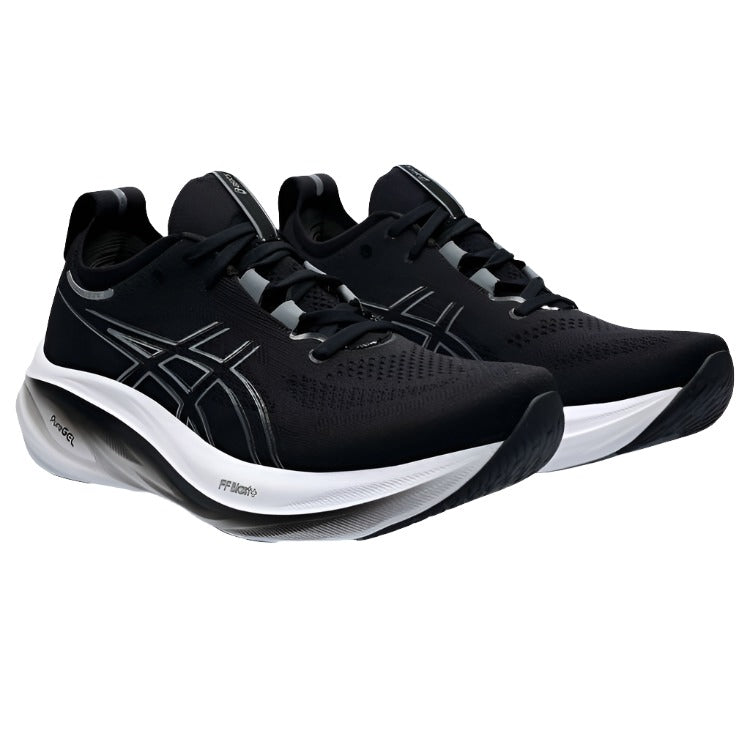 Asics GEL Nimbus 26 2E Mens Running Shoes - Black/Grey