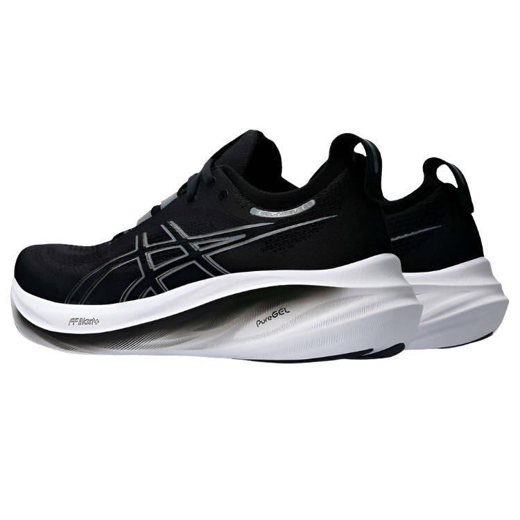 Asics GEL Nimbus 26 2E Mens Running Shoes - Black/Grey