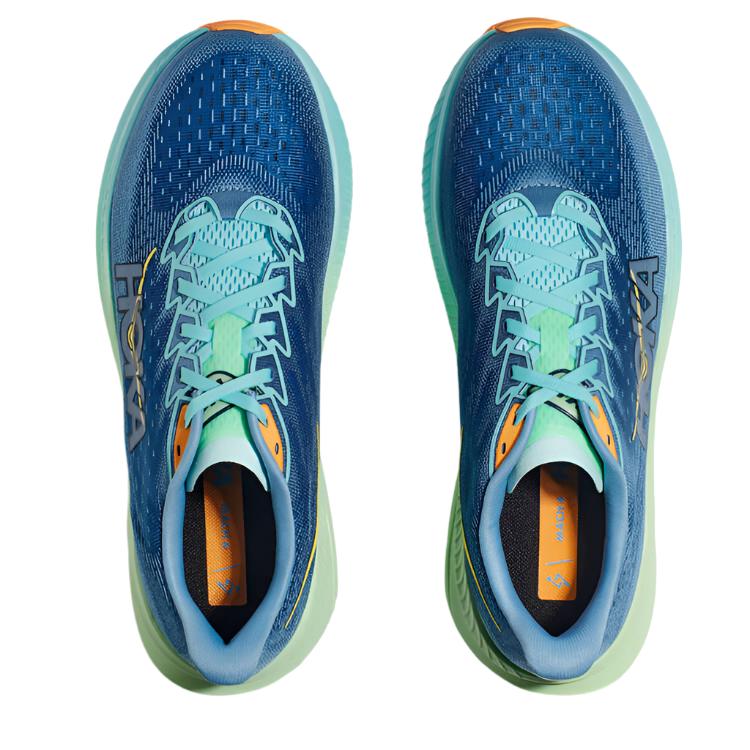 HOKA Mens Mach 6 Running Shoes - Blue/Green