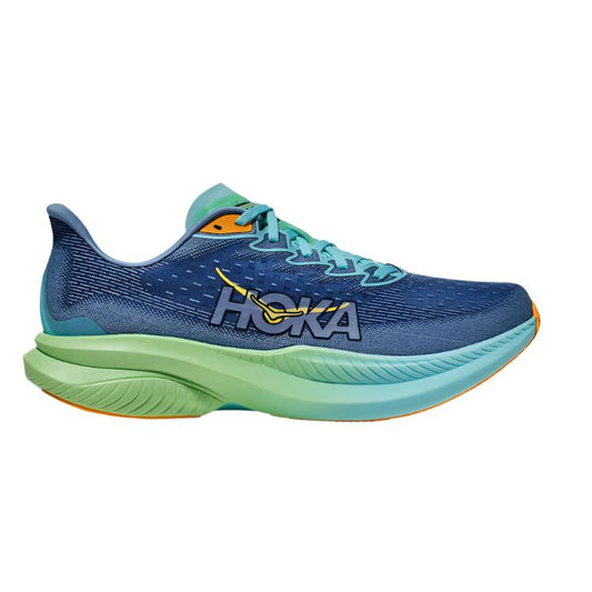 HOKA Mens Mach 6 Running Shoes - Blue/Green