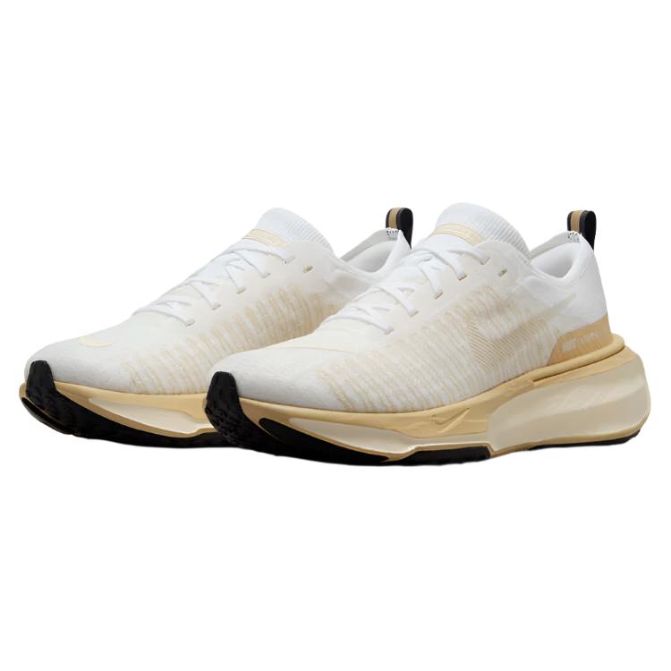 Nike Mens ZoomX Invincible Run Flyknit 3 Running Shoes - White/Gold