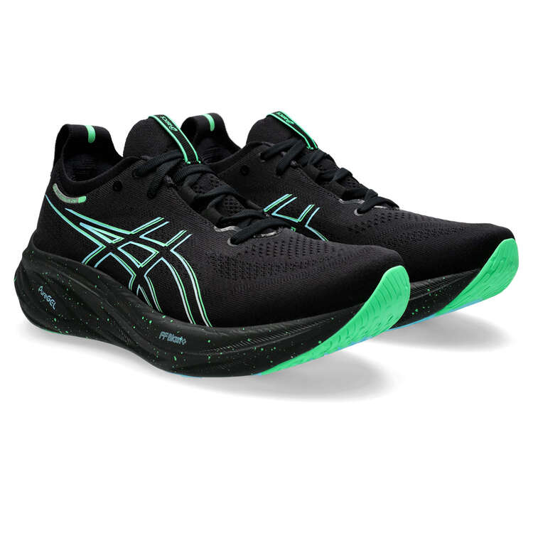 Asics GEL Nimbus 26 Mens Running Shoes - Black/Green