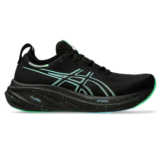 Asics GEL Nimbus 26 Mens Running Shoes - Black/Green