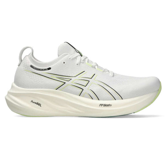 Asics GEL Nimbus 26 Mens Running Shoes - White/Yellow