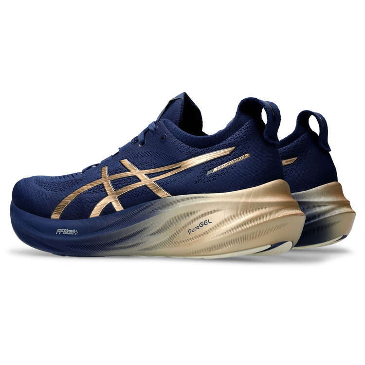 Asics GEL Nimbus 26 Platinum Mens Running Shoes - Blue/Gold