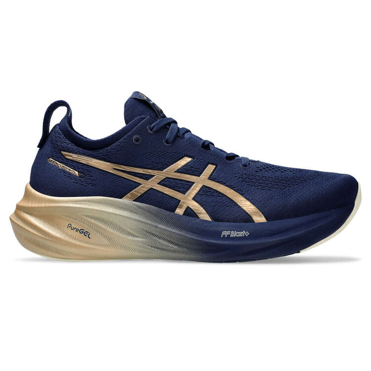 Asics GEL Nimbus 26 Platinum Mens Running Shoes - Blue/Gold