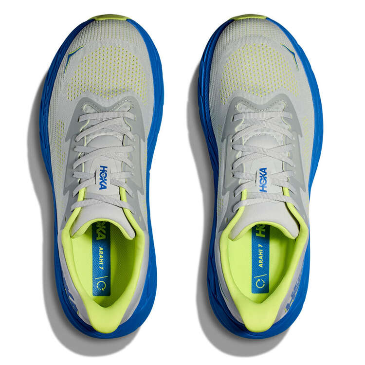 HOKA Mens Arahi 7 Running Shoes - White/Blue