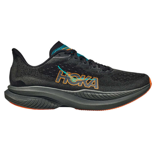 HOKA Mens Mach 6 Running Shoes - Black/Orange