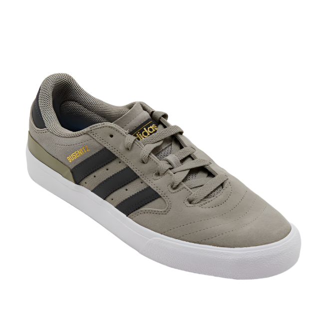 Adidas Men's Busenitz Vulc Ii Sneakers Shoe - Silver Pebble/ Carbon/ Gold Metallic