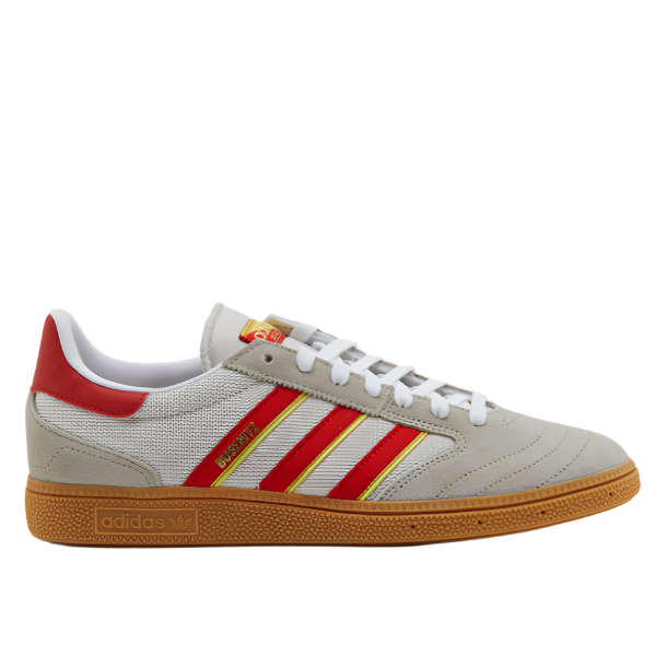 Adidas Men's Busenitz Vintage Sneaker Shoe - Feather Grey/ Red/ Orbit Grey