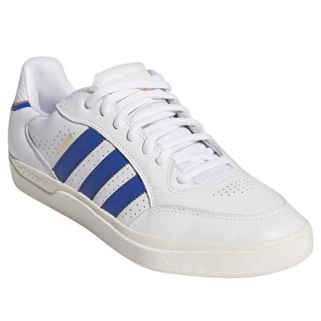 Adidas Men's Tyshawn Low Sneakers Shoe - Cloud White/Royal Blue/ Chalk White