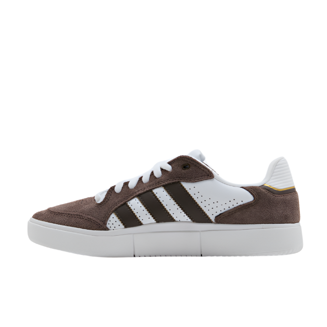 Adidas Men's Tyshawn Low Sneakers Shoe - Brown / Cloud White / Gold Metallic