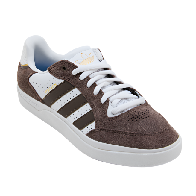 Adidas Men's Tyshawn Low Sneakers Shoe - Brown / Cloud White / Gold Metallic