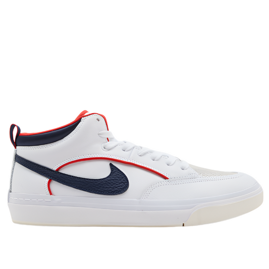 Nike Men's Sb React Leo Prm Sneakers Shoe - White Midnight Navy