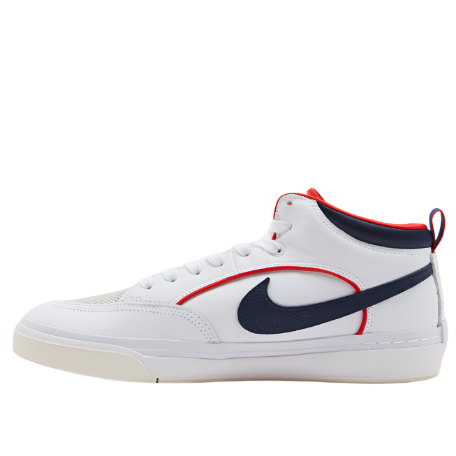 Nike Men's Sb React Leo Prm Sneakers Shoe - White Midnight Navy